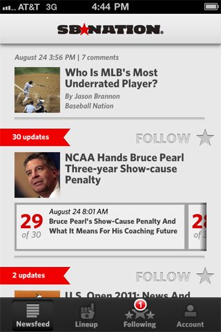 SB Nation iPhone app